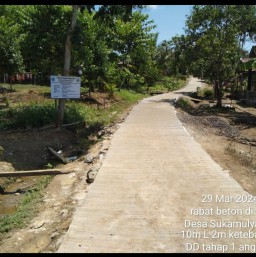 Pemdes Suka Mulya Realisasikan Anggaran Dana Desa 2024 Tahap 1 Tahun 2024 Rambat Beton