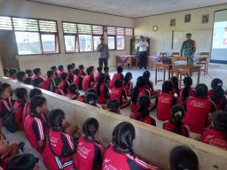 Dalam Rangka Mencegah Kekerasan di Lingkungan Sekolah Babinsa Hadiri Sosialisasi Anti Bullying