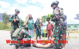 Prajurit Condromowo Sapa Dengan ROSITA: Borong Hasil Tani Sayur Mama Papua