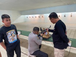 Kepolisian Resort Klungkung Gelar Latihan Menembak Rutin Bagi Jajarannya