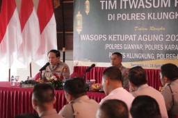 Pengawasan dan Koordinasi Operasi Ketupat Agung 2024, Berlangsung di Polres Klungkung