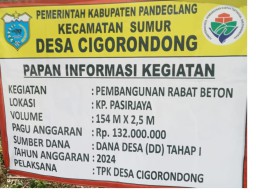Pemdes Kertamukti Realisasikan Anggaran Dana Desa Tahap I Tahun 2024 Drainase