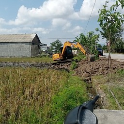 Terkait Proyek Urugan di Depan SD Mlorah Pengusaha Nganjuk Pilih Bungkam Saat Dikonfirmasi