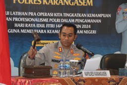 Kapolres Karangasem Membuka Secara Resmi Latihan Pra Operasi Lat Pra Ops Agung 2024