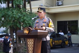 Apel Gelar Pasukan Operasi Ketupat Semeru 2024, Polres Nganjuk Siap Amankan Arus Mudik dan Balik