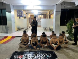 Tim TP3 Polres Metro Jakarta Timur Amankan Puluhan Remaja Yang Melakukan SOTR