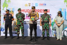 Kapolres Buleleng Melepaskan Rombongan Mudik Presisi Polres Buleleng