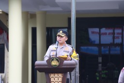 Kapolres Nganjuk Pimpin Apel Kesiapan Pengamanan Malam Takbir dan Idul Fitri 1445H/2024M