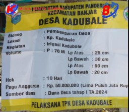 Kepala Desa Kadubale Bantah Pembangunan Irigasi Tidak Sesuai Spek