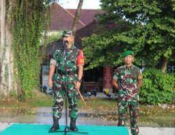 Dandim 1619 Tabanan Pimpin Apel Kembali Cuti Lebaran Hari Raya Idul Fitri 1445 H