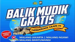 Polres Malang Berikan Program Balik Mudik Gratis untuk Masyarakat