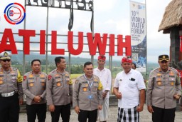 Persiapan Pengamanan World Water Forum Ke-10, Kunjungan Kaops Puri Agung 2024 ke DTW Jatiluwih