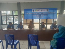 Kegiatan Lokakarya Mini Lintas Sektor Triwulan UPT Puskesmas Sumur Tahun 2024