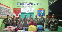Selundupkan Sabu 25,4 Kilogram 2 WNA Malaysia dan 3 WNI Dibekuk Satgas Yonarmed 16/Tumbak Kaputing