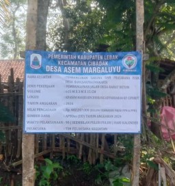 Pemdes Asem Margaluyu Realisasikan Anggaran Dana Desa Tahun 2024 Rambat Beton