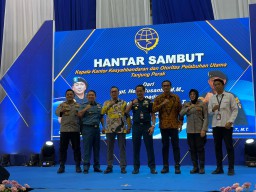 Polres Tanjung Perak Hadiri Hantar Sambut Kepala Kantor Kesyahbandaran dan Otoritas Pelabuhan Utama Tanjung Perak