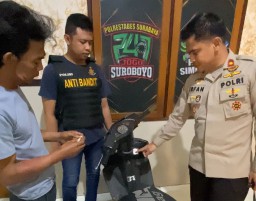 Tim Anti Bandit Polsek Simokerto Berhasil Amankan Pelaku Curanmor