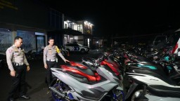 Gerebek Balap Liar Lintas Kabupaten di Lomaer Blega, Polres Bangkalan Amankan 52 Motor