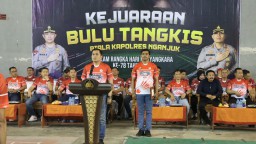 Turnamen Bulu Tangkis Kapolres Nganjuk Cup 2024 Dalam Rangka HUT Bhayangkara ke-78 Resmi Dibuka, 64 Pasangan Ganda Pria Siap Berebut Juara