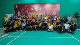 Polres Metro Jakarta Timur Gelar Turnamen Bulutangkis TNI-Polri Memperebutkan Kapolres Cup Dalam Menyambut HUT Bhayangkara ke-78