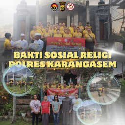 Polres Karangasem Gelar Bakti Sosial Religi Dalam Rangka HUT Bhayangkara ke-78