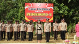 Waka Polres Bengkayang Gelar Upacara Ziarah dan Tabur Bunga Dalam Rangka Memperingati Hari Bhayangkara ke - 78