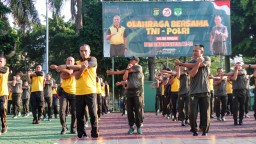 Perkuat Sinergitas, 3 Pilar Jakarta Timur Dalam Semarak HUT Bhayangkara ke-78 Gelar Olahraga Bersama
