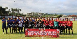Sambut Hari Bhayangkara Ke-78 Kapolres Karangasem Buka Turnamen Sepak Bola Cup 2024