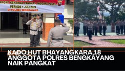 18 Personel Polres Bengkayang Naik Pangkat di HUT Bhayangkara