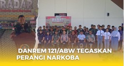 Danrem 121/ABW Tegaskan Perangi Narkoba, Masyarakat Pagar Aktif Deteksi Dini Peredaran Narkoba