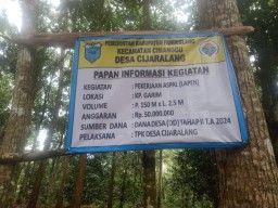 Pemdes Cijaralang Realisasikan Dana Desa Tahap 11 Tahun 2024 Lapen
