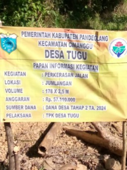 Pemdes Tugu Realisasikan Anggaran Dana Desa Tahap 11 Tahun 2024 PerkerasanPemdes Tugu Realisasikan Anggaran Dana Desa Tahap 11 Tahun 2024 Perkerasan