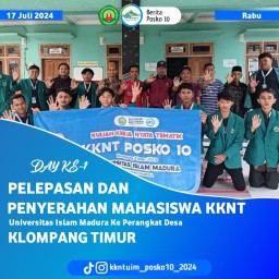 Penyerahan Mahasiswa KKNT Universitas Islam Madura ke Desa Klompang Timur