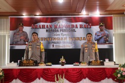 Kunker ke Polres Tabanan Kapolda Bali Beri Pembekalan Kepada Personel
