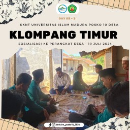 KKNT Universitas Islam Madura Posko10, Sosialisasi ke Perangkat Desa Klompang Timur