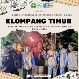 KKNT Universitas Islam Madura, Mengikuti Pengumuman Gugus Depan SDN Klompang Timur 1