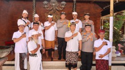 Kapolresta Denpasar Silaturahmi Dengan Penglingsir Puri Ageng Pemayun Kesiman Jaga Situasi Kamtibmas Jelang Pilkada Serentak
