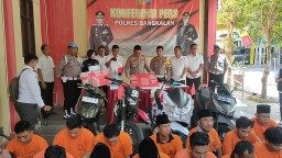 Polres Bangkalan Berhasil Amankan 18 Tersangka Hasil Ungkap Kasus Kriminal dan Narkotika Selama Operasi Patuh Semeru 2024