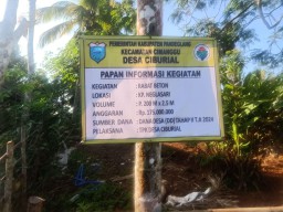 Pemdes Ciburial Realisasikan Dana Desa Tahap 2 Tahun 2024 Rabat Beton