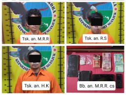 Polres Nganjuk Ungkap Jaringan Pengedar Narkotika Jenis Pil Koplo : Tiga Tersangka Ditangkap