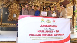 Jelang Hari Jadi ke-76 Polwan Polresta Denpasar Anjangsana ke Senior Polwan Yang Sudah Purnatugas