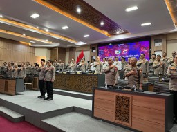 Kapolres Klungkung Hadiri Taklimat Akhir Audit Kinerja Itwasum Polri di Polda Bali