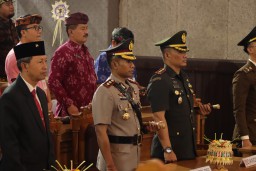 Kapolres Karangasem Hadiri Pengambilan Sumpah Anggota DPRD Periode 2024-2029