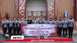Bakti Religi Warnai Peringatan Hari Jadi ke-76 Polwan di Polres Bengkayang