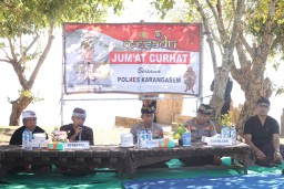 Kapolres Karangasem Turun Langsung, Gelar Jumat Curhat' Dengan Warga Bunutan