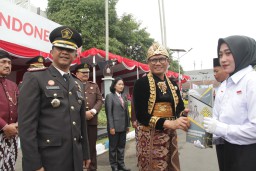 HUT RI ke-79, Lapas Tulungagung Ikuti Upacara dan Penyerahan Remisi di Kantor Pemkab Tulungagung
