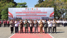 Pimpin Gelar Pasukan Operasi Mantap Praja Semeru 2024, Kapolres Nganjuk Ingatkan Anggotanya Untuk Waspada Terhadap Potensi Konflik