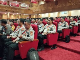 82 Personel Polres Bandara Mengikuti Latihan Pra Operasi Puri Agung II -2024 di Puspem Badung