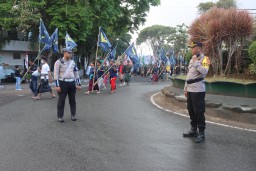 Polres Jembrana Terjunkan 219 Personil Amankan Tahapan Pendaftaran Paslon Bupati dan Wakil Bupati Jembrana