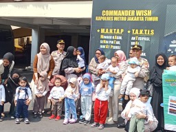 Polisi Sahabat Anak, Polres Metro Jaktim Terima Kunjungan Anak-Anak Dari Yayasan Albata